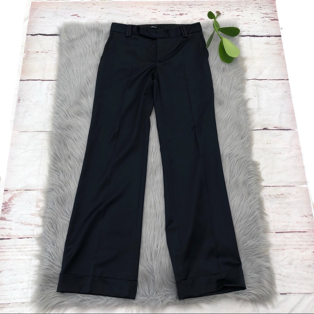 Zara Tailored Satin Trousers in Dark Navy 32” W